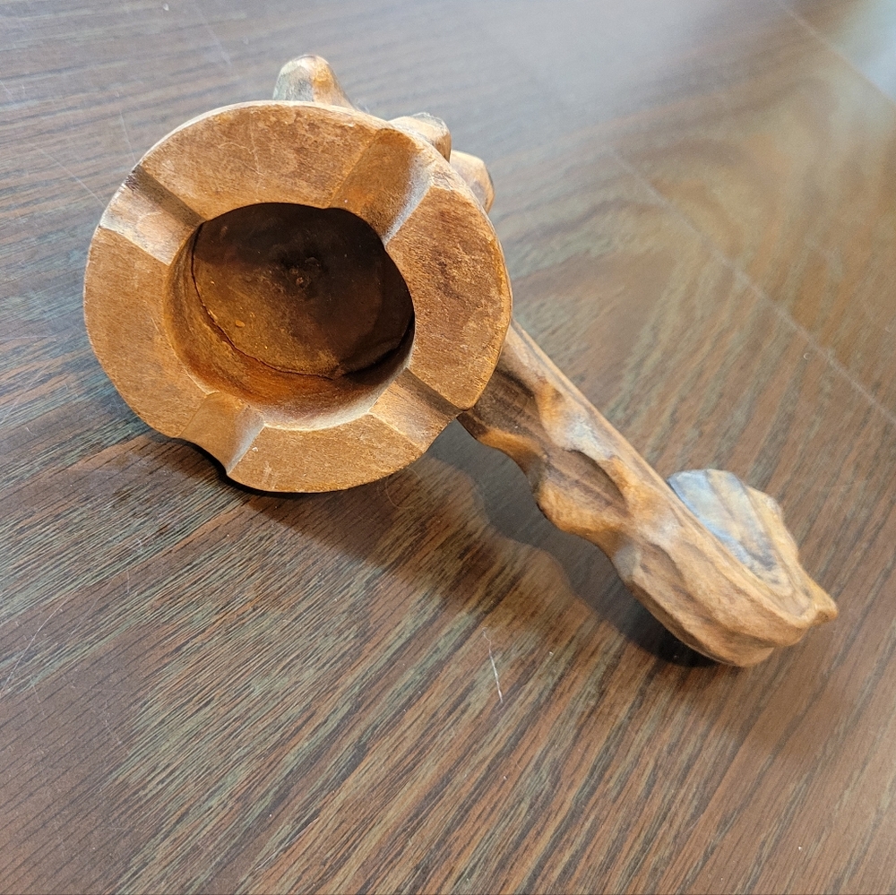 Wooden ashtray/candle